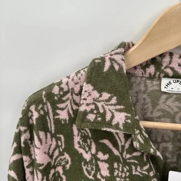 THE UPSIDE NWT Evereve Cocos Stella Collared Terry Cloth Shirt // L - Picture 14 of 15